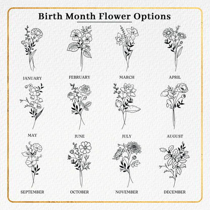 Delicate Personalized Birth Flower Wedding Glass Ornament crafted as personalized wedding christmas ornaments