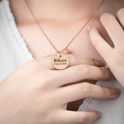 Personalized Campus Map Graduation Necklace for Class of 2026, a high-quality and unique gift.
