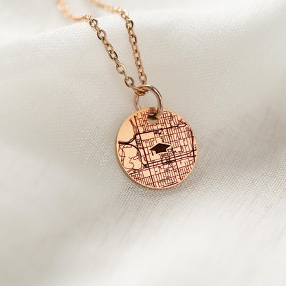 High-quality luxury graduation gifts for her, ideal for those seeking a personalized map pendant.