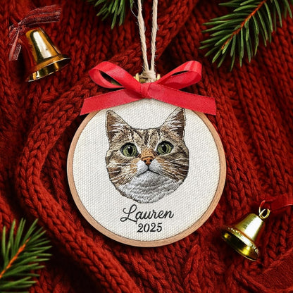 Christmas Cat Photo Ornament Personalized Cat Ornaments Photo in Ornament