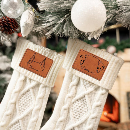 Custom engraved Christmas stockings, these Personalized Christmas Stockings for Dog Lovers are ideal personalized xmas stockings.