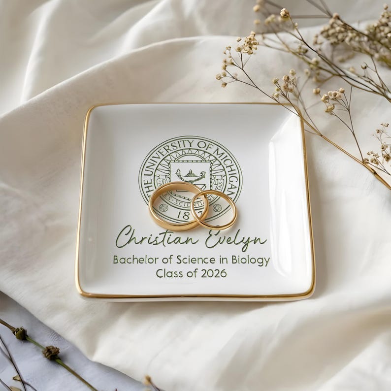 A premium engraved graduation gift, offering a unique and memorable way to store your rings.