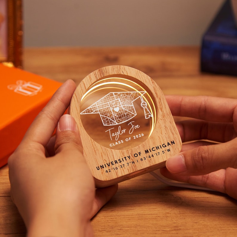 A premium college map gift for him or her, serving as a lasting memento of academic success.