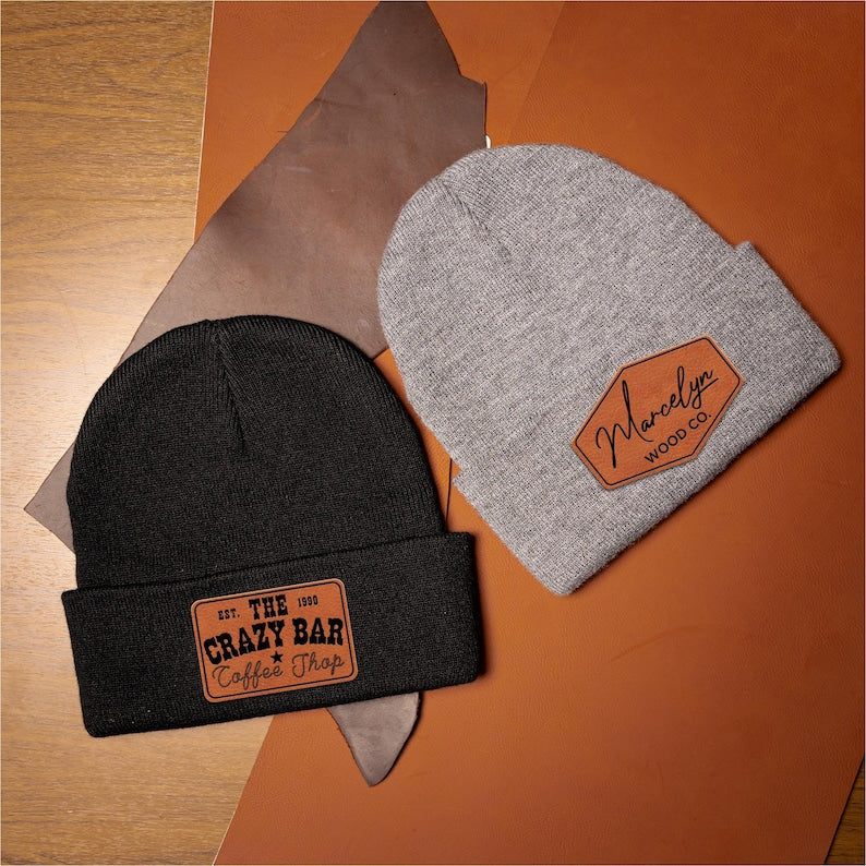 A Personalized Company Logo Beanie, a professional custom beanie and high-quality corporate logo beanie.