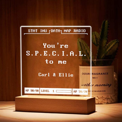 Personalized Couple Name Acrylic Night Light, a unique custom couple night light and perfect Valentine's gift for him.