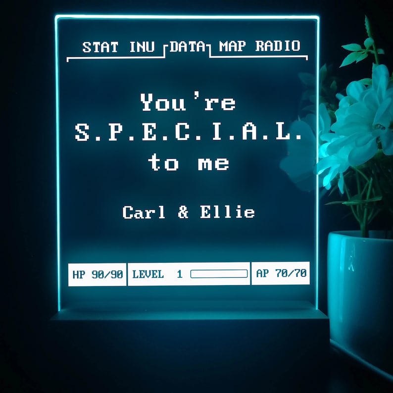 The perfect Valentine's Day night light, this Personalized Couple Name Acrylic Night Light is a romantic LED light gift.