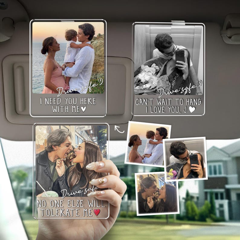 Personalized Couple Photo Car Hanging Ornament