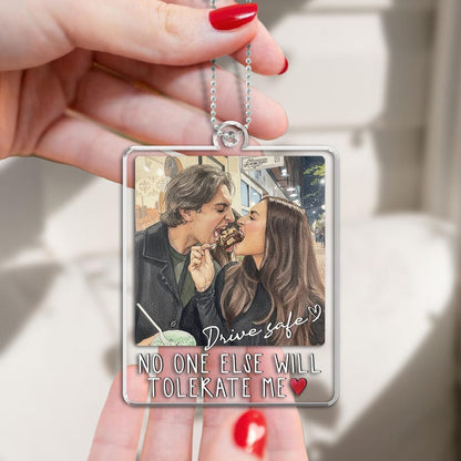 Personalized Couple Photo Car Visor Clip