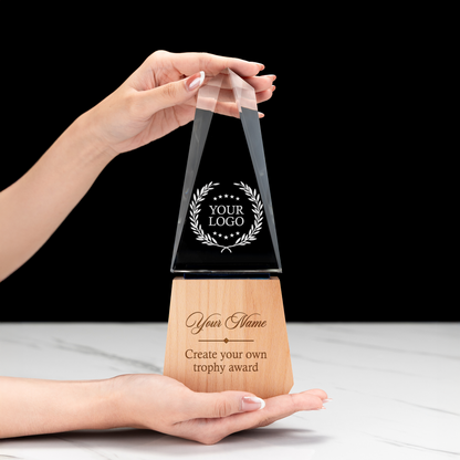Personalized Crystal Award for Business customized as bulk corporate gifts and promotional gifts with logos