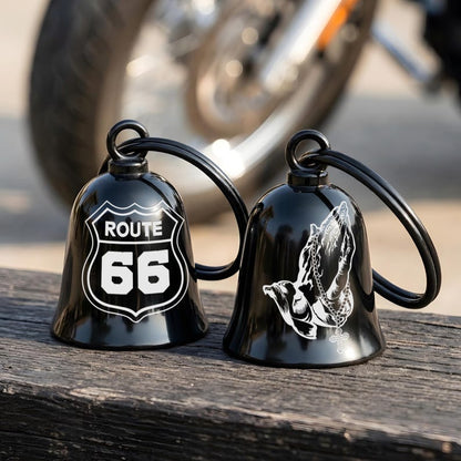 A heartfelt 'Never ride faster than your angel' guardian bell, combining safety with family love.