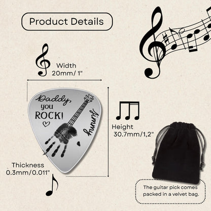 High-quality engraved guitar picks, ideal for those seeking a premium dad to be gift for new fathers.