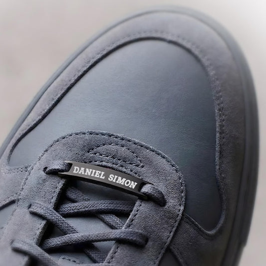 Personalized dad's name shoe tag, a unique custom shoe tag and engraved Father's Day gift for dad.