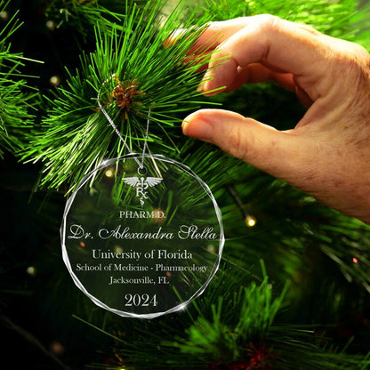 Graduation ornaments personalized with a Personalized Doctor of Pharmacy Graduation Ornament  