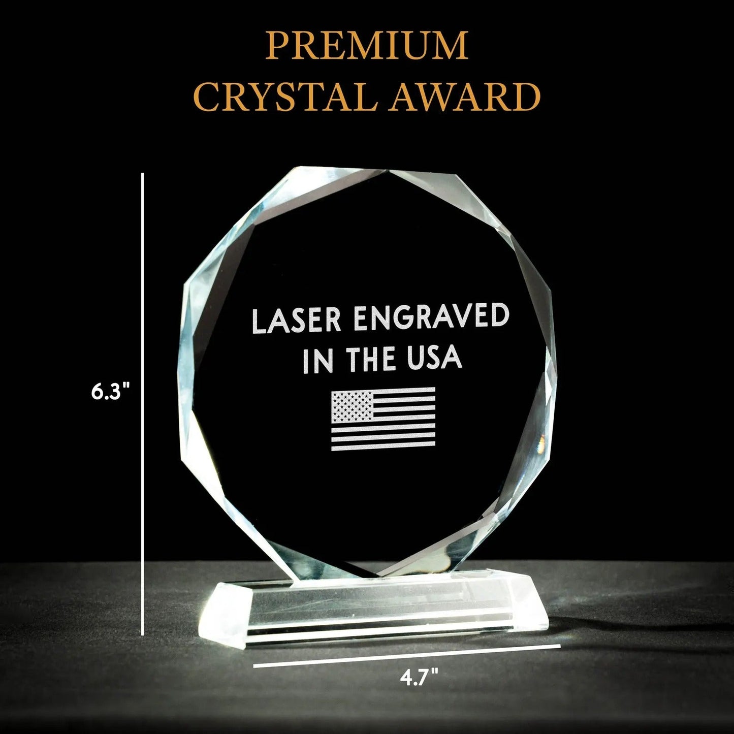 Beautiful Personalized Employee of the Month Crystal Award suitable for employee of the month award ideas and ceremonies  