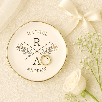 Wedding gifts for wedding couple made special with personalized engagement ring dish  