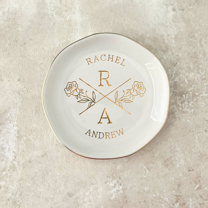 Engagement party gifts made meaningful with custom engagement ring dish  