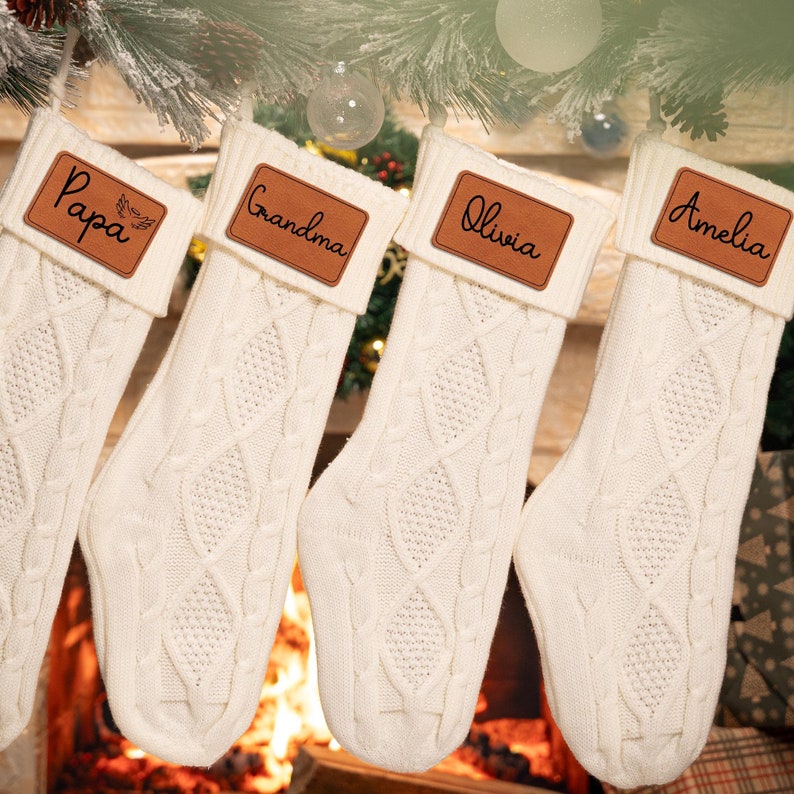 Personalized Family Christmas Stockings, a wonderful family gift for Christmas and a unique custom name stocking set.