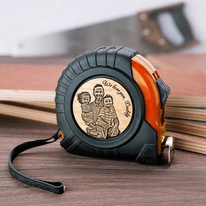 Tape measure dad gift with custom pictures, an excellent choice for grandpa Father's Day gifts.