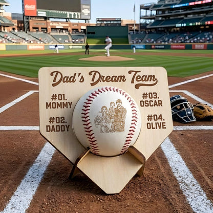 Wooden baseball display case featuring custom baseball frames, the perfect baseball Father's Day gift.