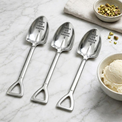 Personalized Father's Day ice cream shovel spoon, a unique dad's ice cream shovel and engraved gift for dad.