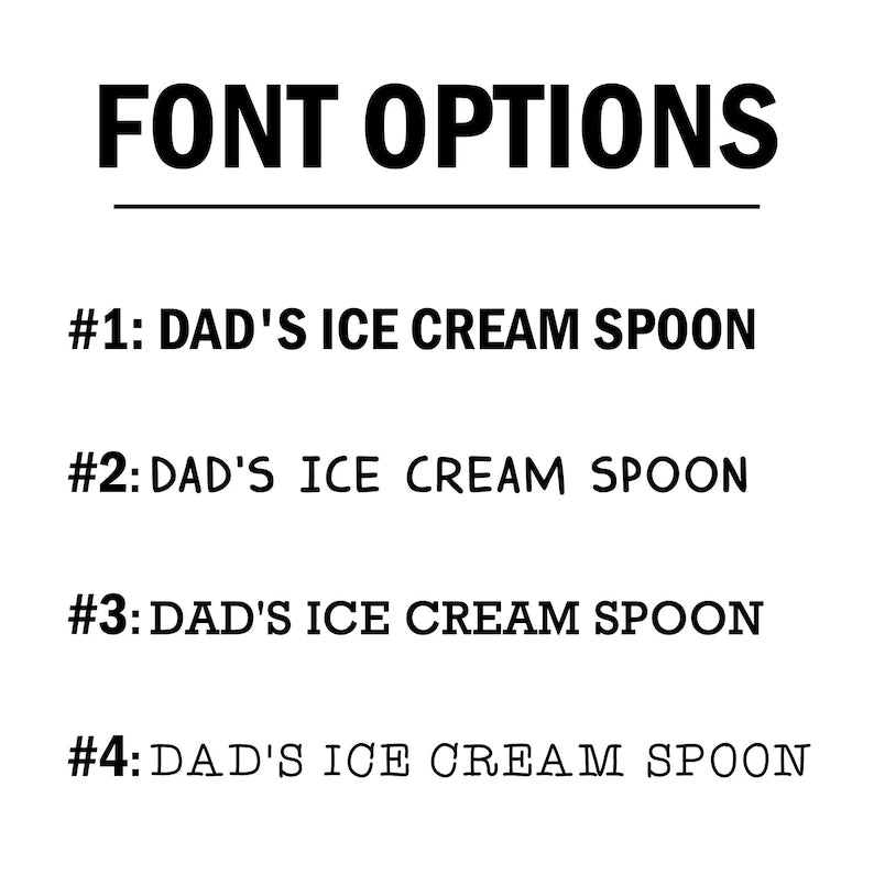 Engraved Father's Day gifts like this custom ice cream shovel spoon, making a hilarious and useful gift for dad.