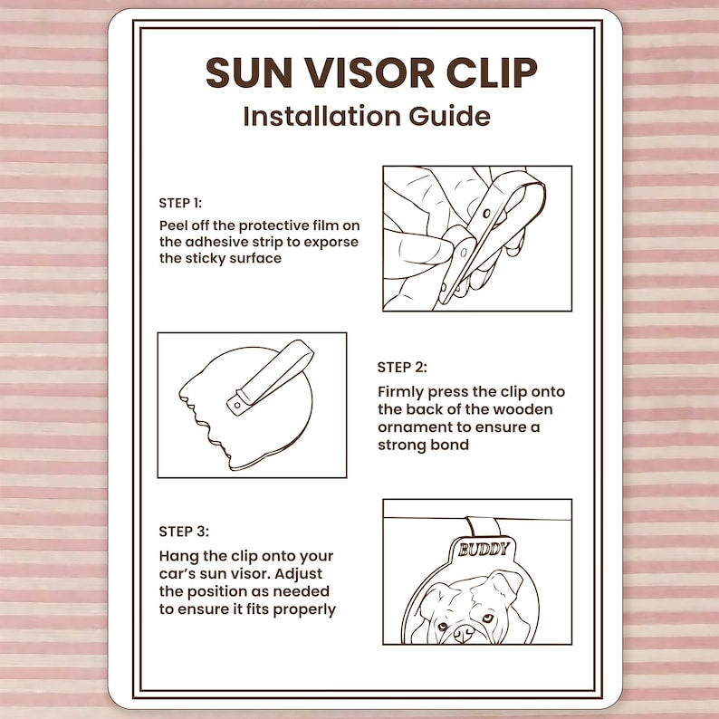 The perfect rear view mirror accessory, this film strip photo frame car visor clip is a romantic couple Valentine's gift.