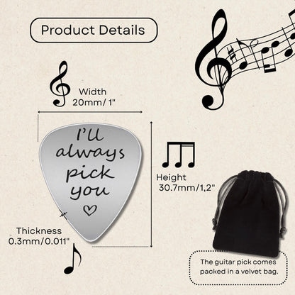 High-quality engraved guitar picks, ideal for those seeking a premium personalized fingerprint gift.