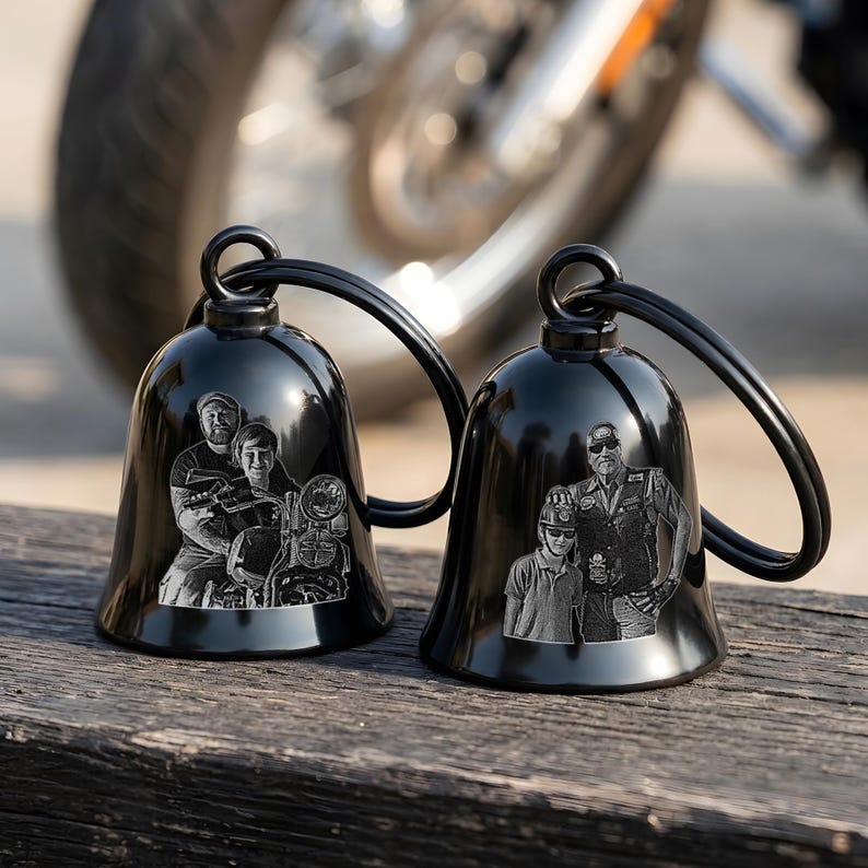 Durable custom engraved guardian bell, providing a professional way to carry funny photo memories.