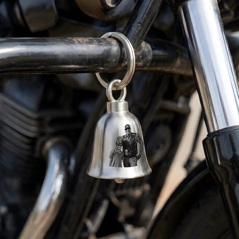 A premium Father's Day gift for biker dads, serving as a lasting memento of family humor and safety.