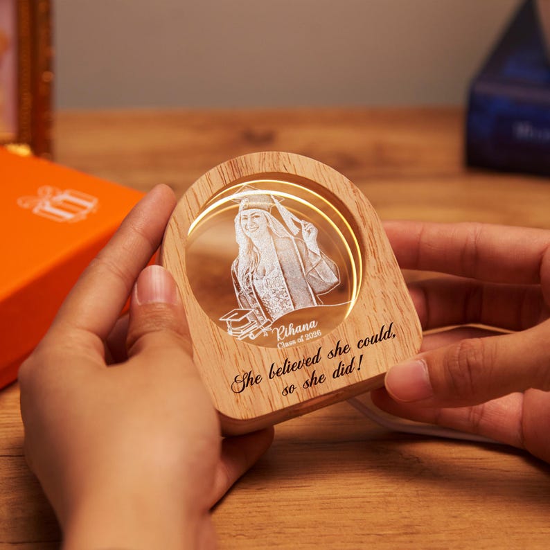 A premium picture graduation gift, serving as a lasting memento of academic success and joy.