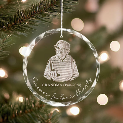 A Personalized Grandma Memorial Ornament, the perfect personalized remembrance Christmas ornament to honor a grandmother's memory.