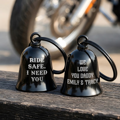 Dad gremlin bell, custom guardian bells for motorcycles and great gifts for dad.