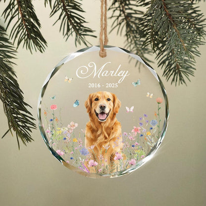 Personalized Dog Memorial Photo Ornament Dog Loss Keepsake