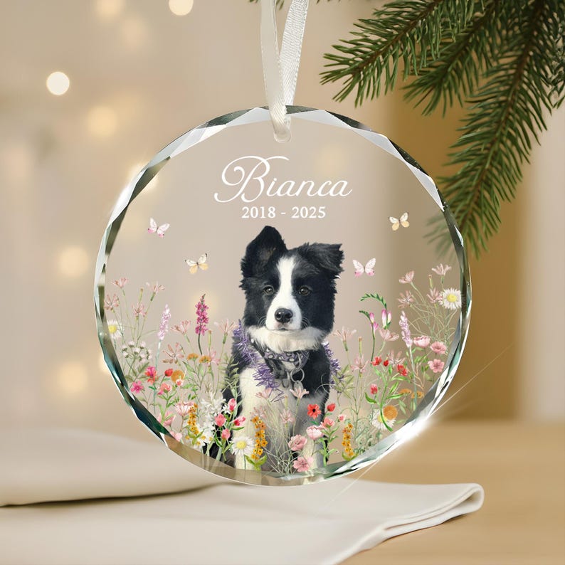 Dog Memorial Ornament Custom Pet Christmas Ornament Pet Loss Gifts