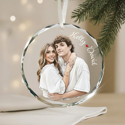 A unique personalized family ornament, the Personalized Hand-Painted Family Portrait Ornament is a beautiful hand painted christmas ornament.