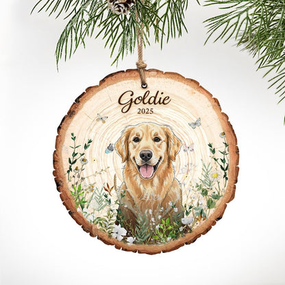 Watercolor Christmas Ornaments Personalized Wooden Ornaments Pet Memorial Ornaments