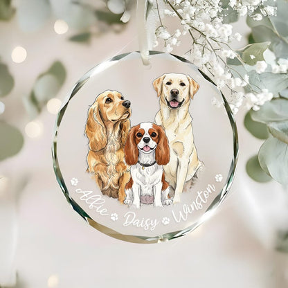 A custom hand painted christmas ornament and gift for dog owners, the Hand-Painted Pet Portrait From Photos Ornament is a cherished keepsake.