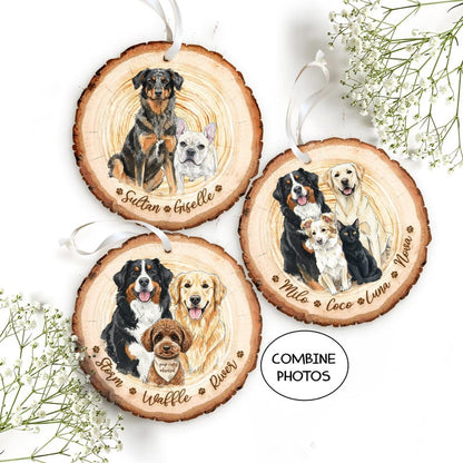 Hand-Painted Pet Portrait From Photos Ornament, a personalized pet ornament and thoughtful gifts for pet owners.