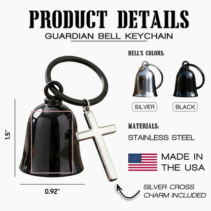 Engraved handwriting keychain on a dad motorcycle bell, making an ideal motorcycle Father's Day gift for 2026.