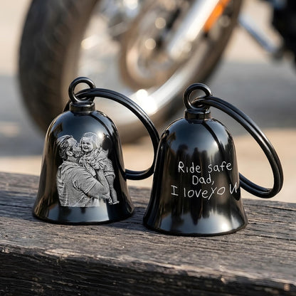 This custom guardian bell features actual handwriting, making it a unique Father's Day gift for dad."