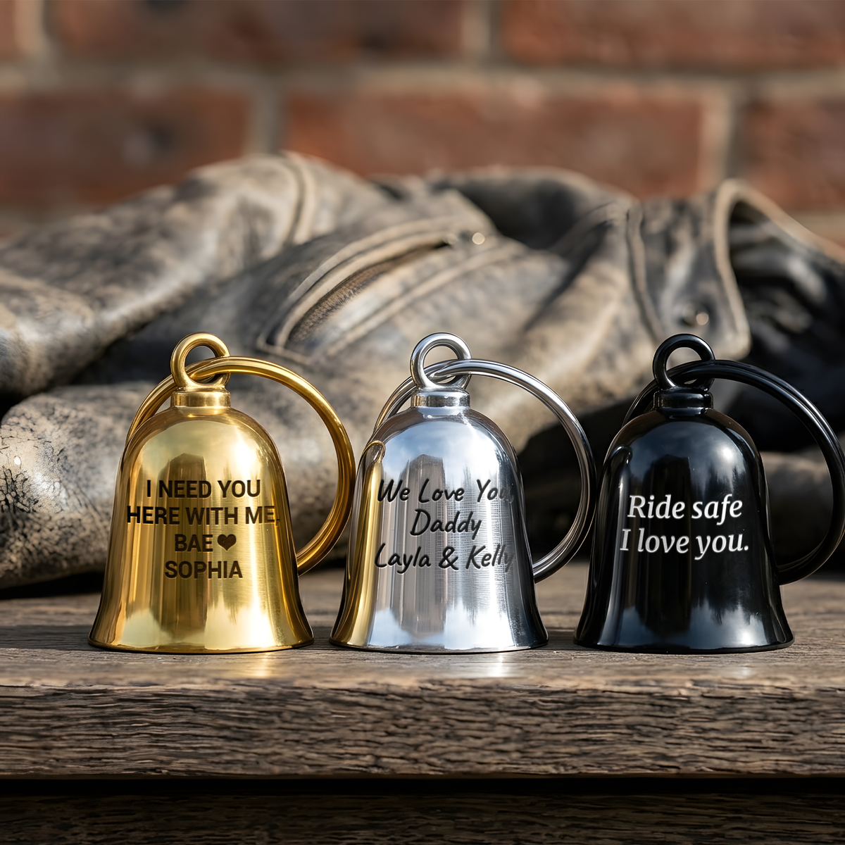 This custom guardian bell features actual handwriting, making it a unique Father's Day gift for dad.