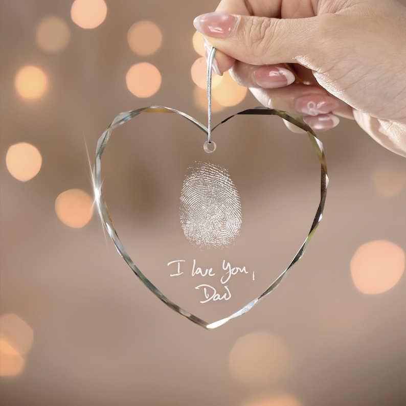 This Personalized Teardrop Glass Ornament is a meaningful teardrop ornament and personalized gift for someone who lost a parent.