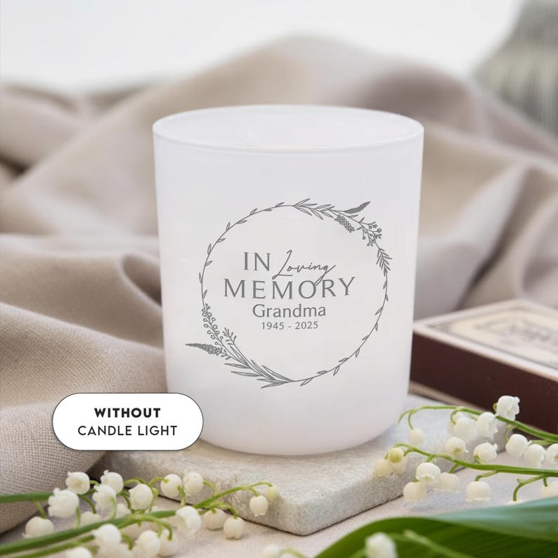The ideal memorial remembrance gifts, this Personalized Tealight Holder is a custom in loving memory gift for Grandma.
