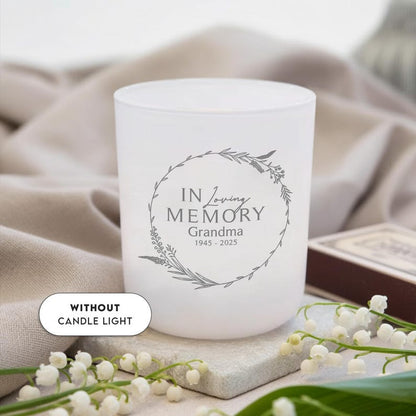 The ideal memorial remembrance gifts, this Personalized Tealight Holder is a custom in loving memory gift for Grandma.