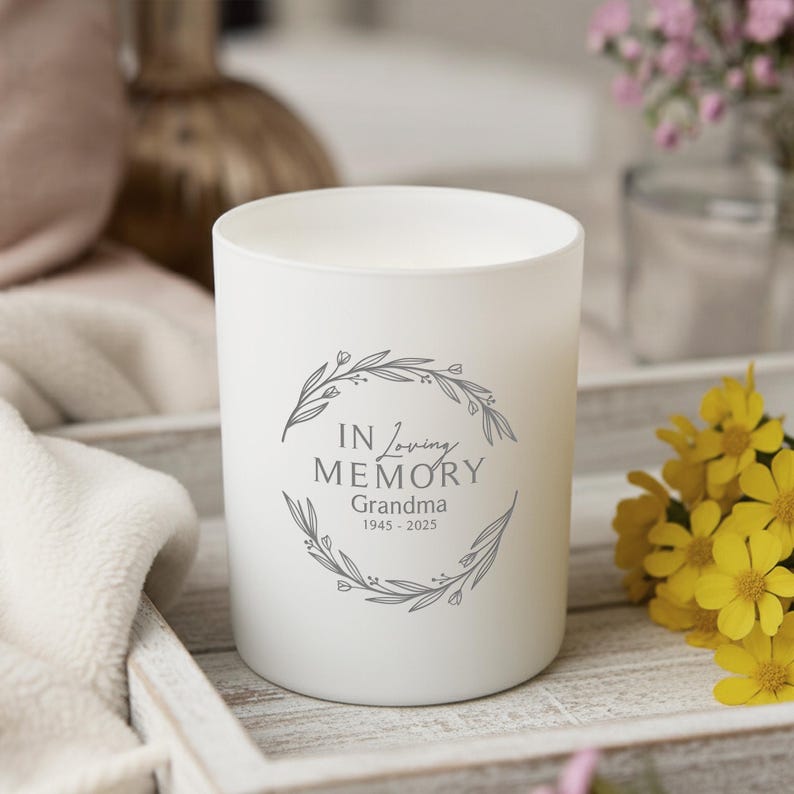 A touching sympathy gift, the Personalized Memorial Tealight Holder is a custom remembrance keepsake for Grandpa.