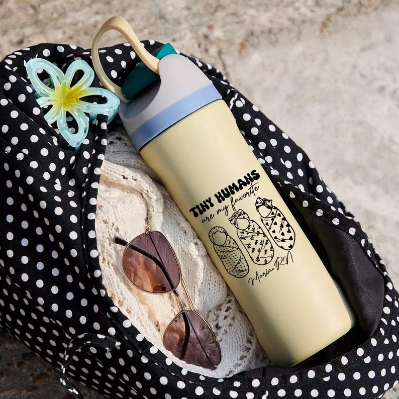 Personalized Labor and Delivery Nurse 24oz Water Bottle for Class of 2026, a high-quality gift.
