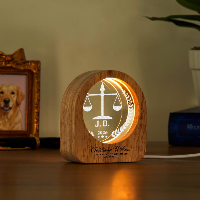 Elegant graduation gift for new lawyers, perfect for adding a personal glow to a new law office.
