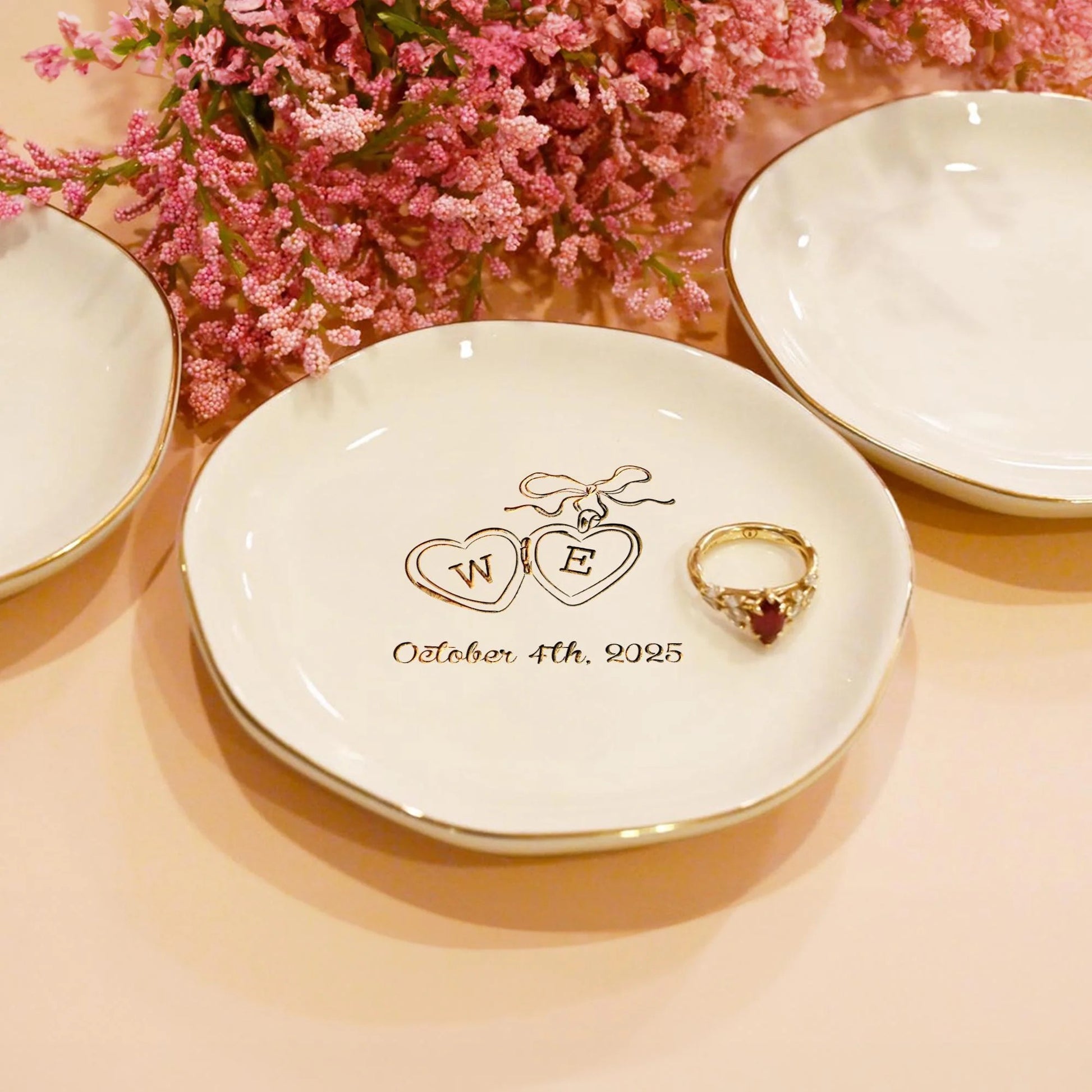 Engagement party gifts made special with custom locket wedding ring holder 
