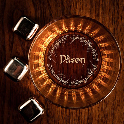 Personalized Lord of The Rings Crystal Whiskey Glass, a perfect Lord of the Rings gift for him.