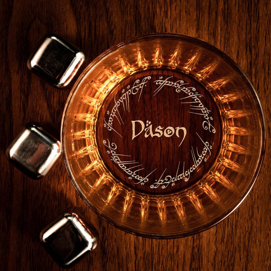 Personalized Lord of The Rings Crystal Whiskey Glass, a perfect Lord of the Rings gift for him.